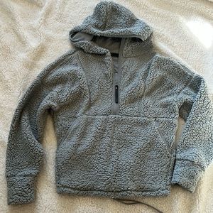 Prana fluffy fuzzy half zip pullover sweater jacket S